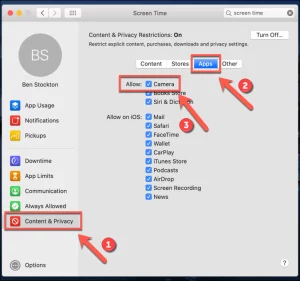 Built-in camera not working on Mac