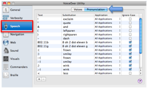 macOS VoiceOver, Social Media Navigation