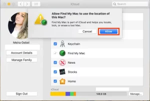 Find My app setup for Mac