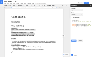 Google Docs add-ons