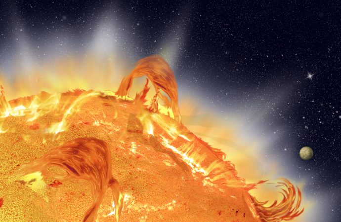 Solar Fireworks: A Massive Eruption and the Spectacle of Auroras Approaching Earth