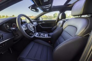 Interior of Kia stinger