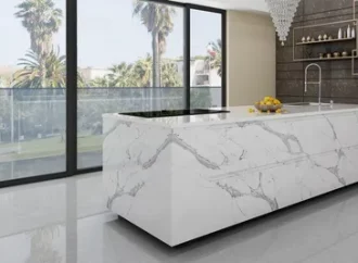 Calacatta White Quartz Slabs for Luxury Modern Interiors